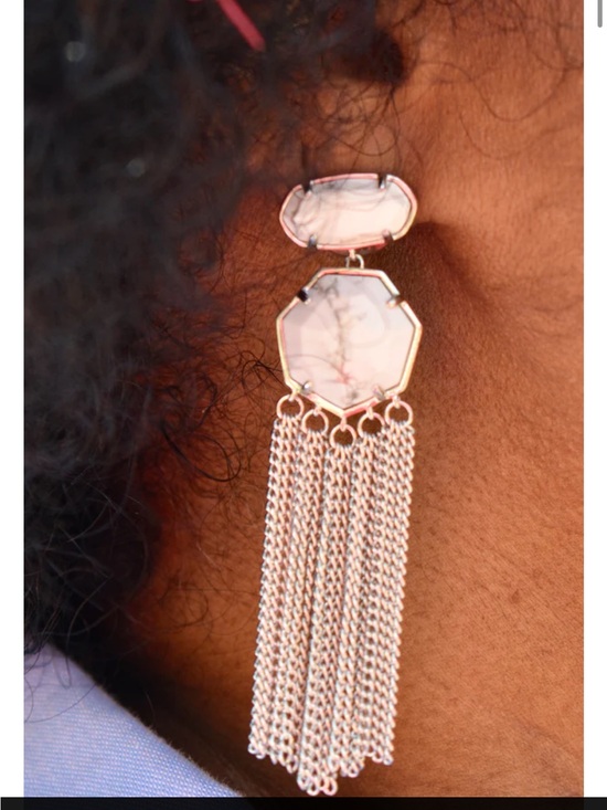 Kendra Scott Jewelry - Kendra Scott Lavender Stone Silver Tassel Drop Earrings
